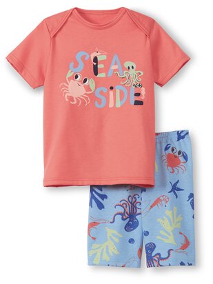 CALIDA Mini Boys Pyjama Toddlers Ocean deep-sea-coral