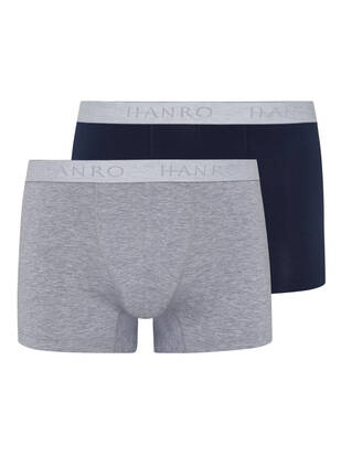 HANRO Cotton Essentials Pants light-meliert/deep-navy
