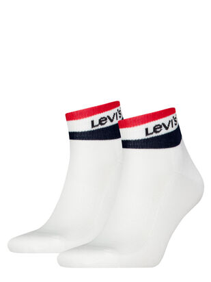 LEVIS Quarter-Socken weiss
